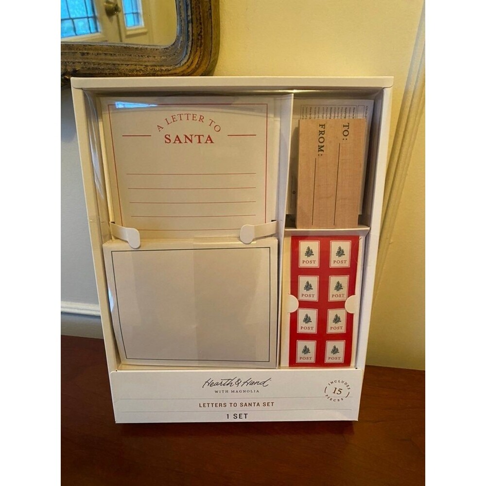Hearth and Hand with Magnolia Letters to Santa Set Christmas Tradition Nice List
